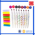 Promotional multi colors dual tips magic stamp color pen